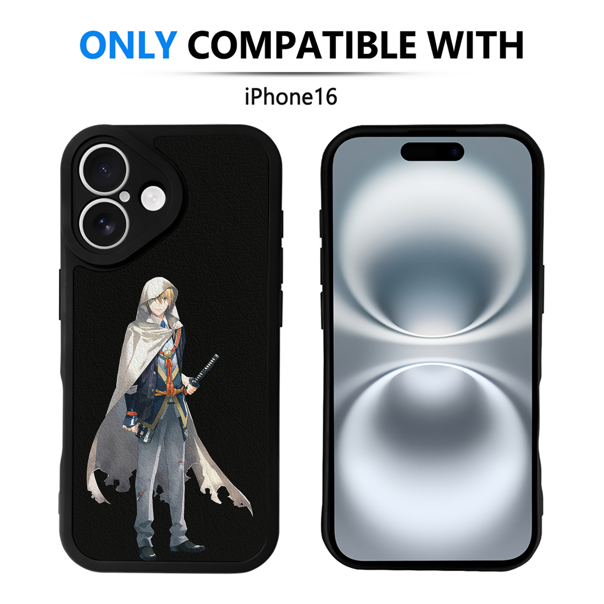 （画像用） 刀剣乱舞 Touken Ranbu 【iPhone 16シリーズ対応】シリコンスマホケース（レザー調） 材質：シリコン